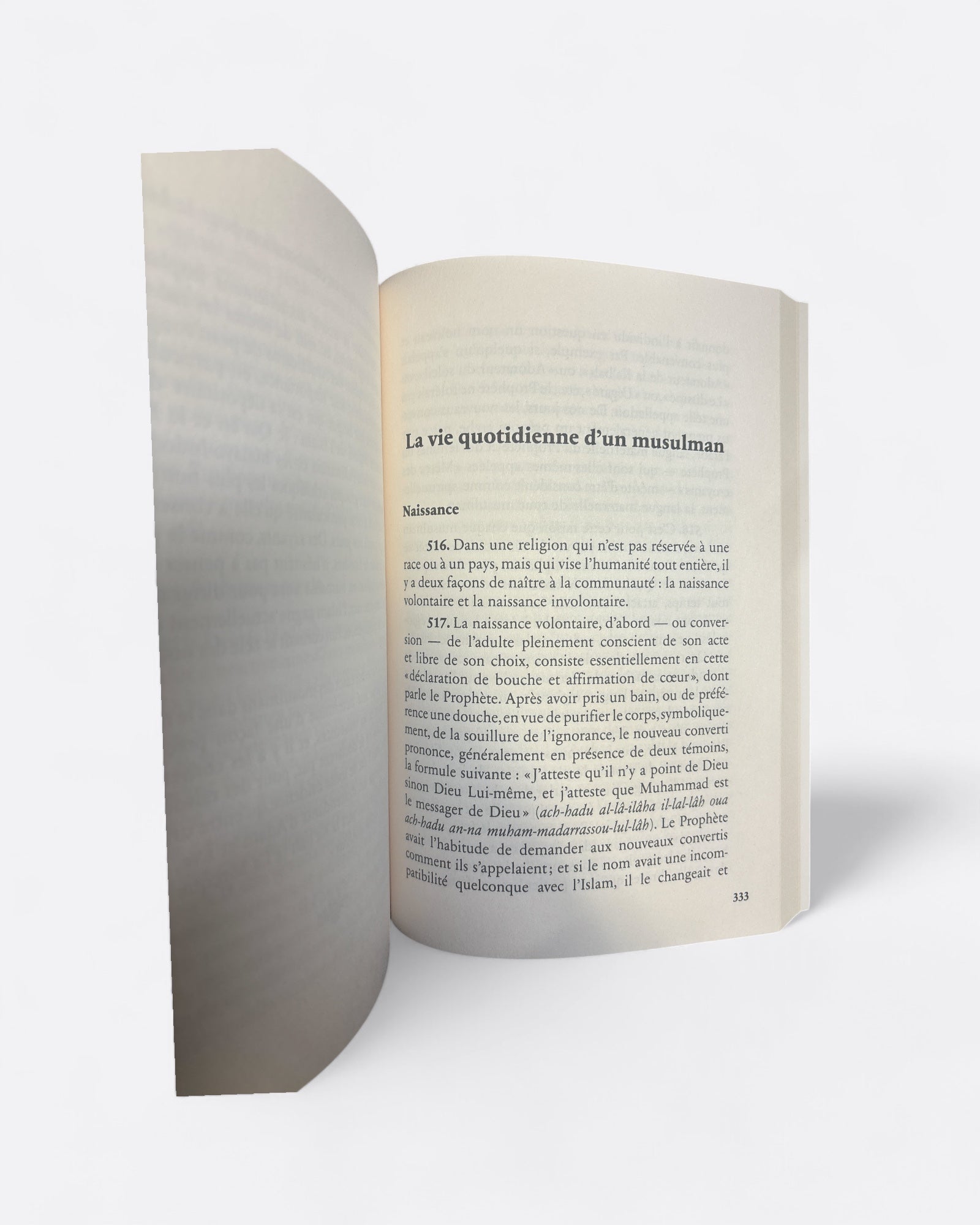 Table des matières - initiation à l'islam Muhammad Hamidullah - Edition Héritage