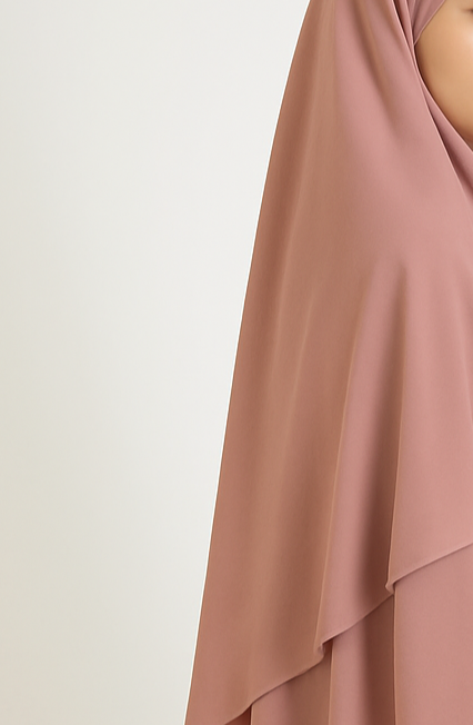 Khimar 3 voiles Élégance Long mousseline