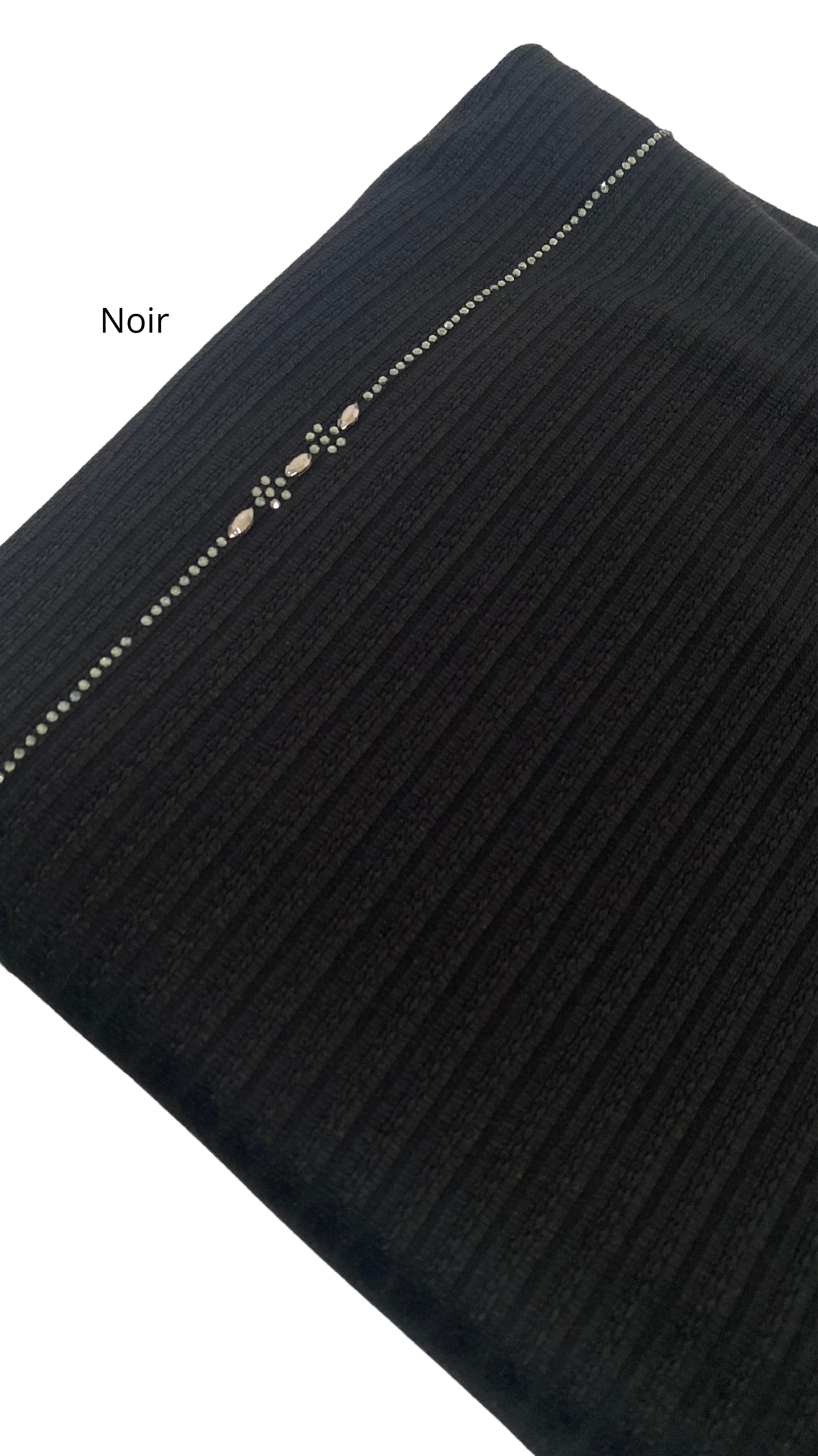 Hijab jersey rayure à strass