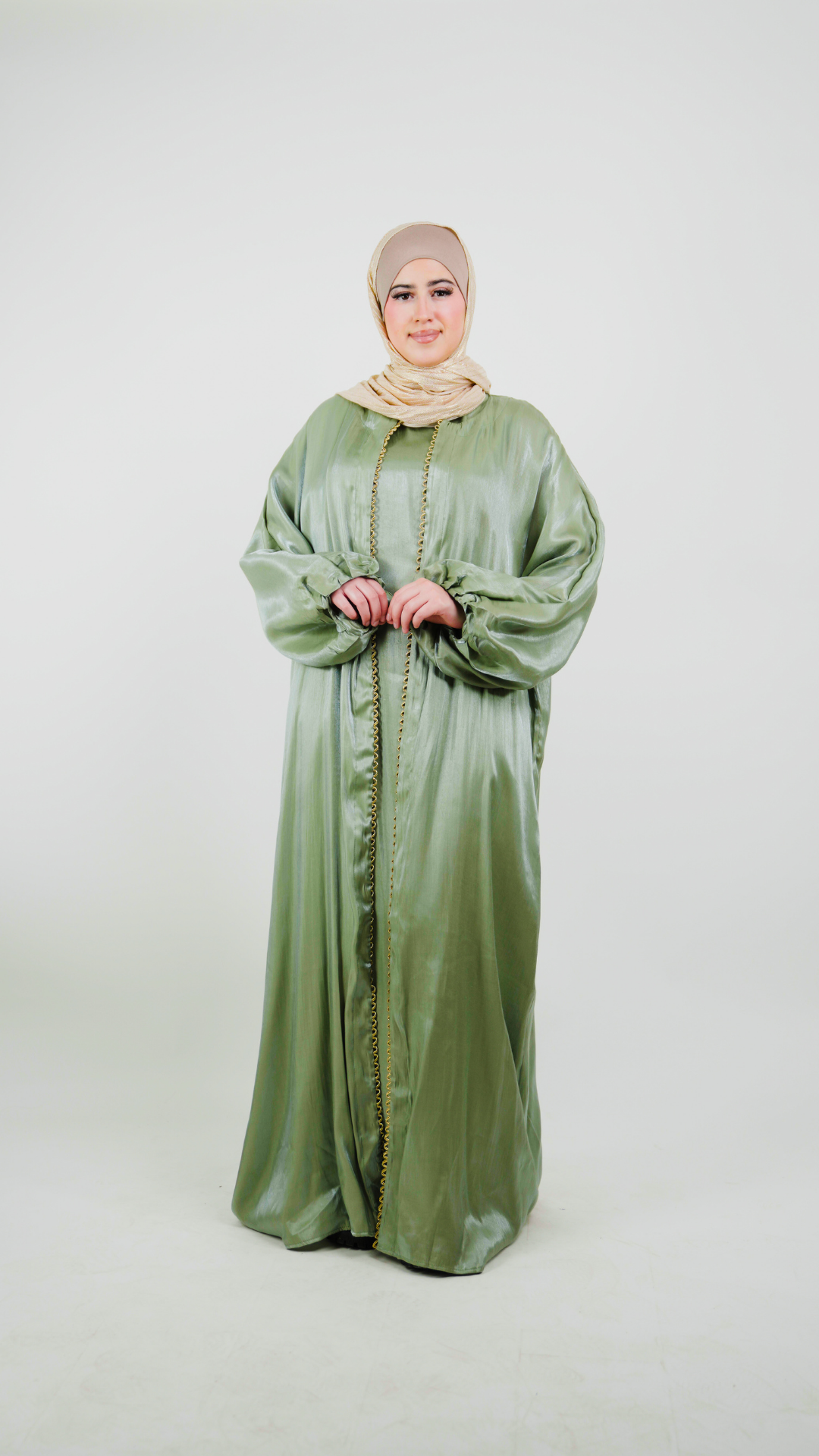 Ensemble irisé kimono avec sous abaya