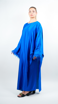 Ensemble abaya plume et pantalon