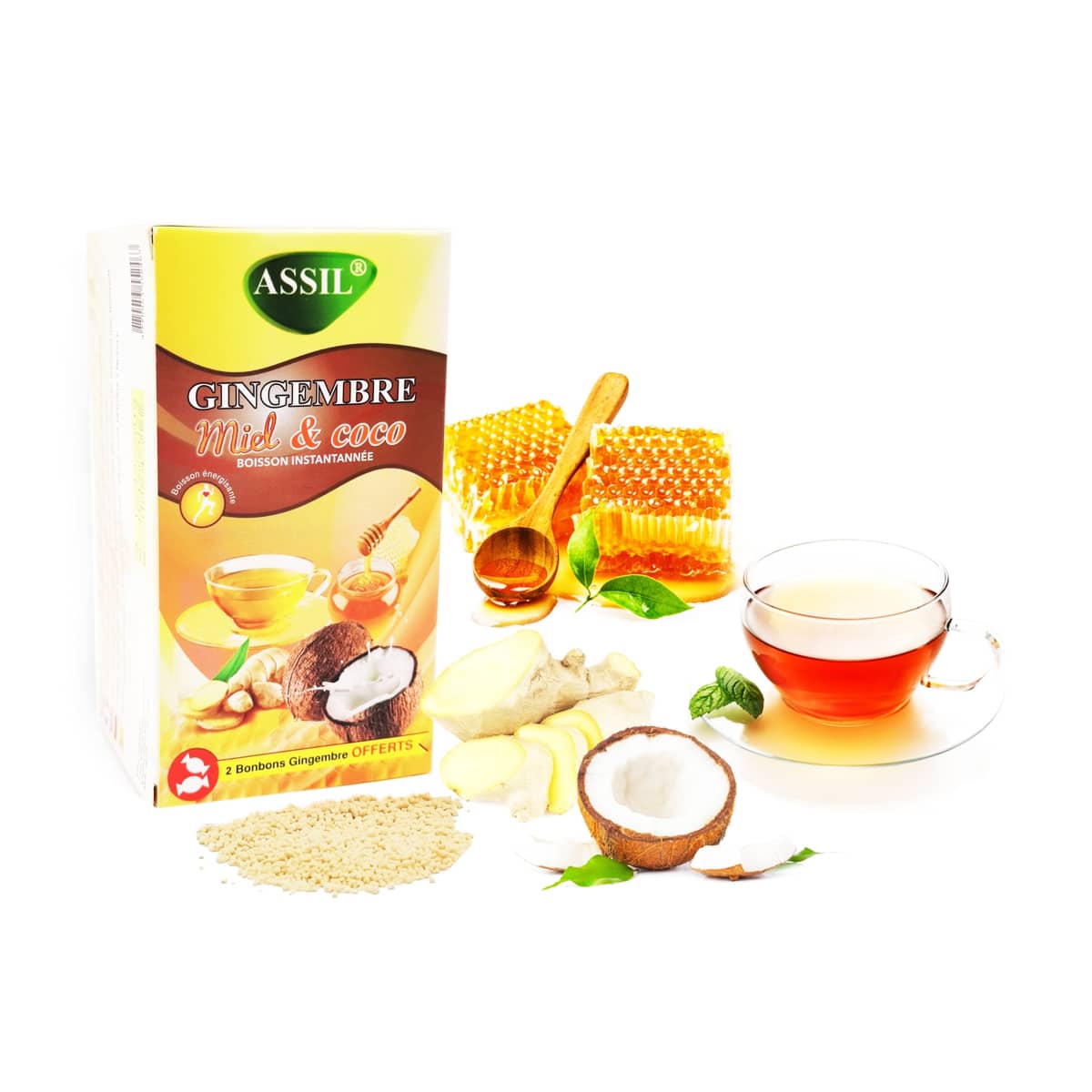 Tisane Gingembre - Miel & coco – produit proposé sur Souk Dubaï