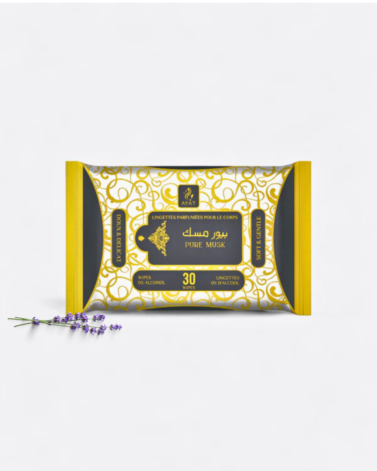 30 Lingettes sans alcool - Pure musk | Ayat