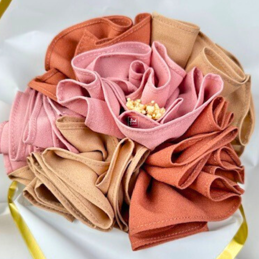 Numéro 4 - Bouquet de voile Pinky brown – produit proposé sur Souk Dubaï