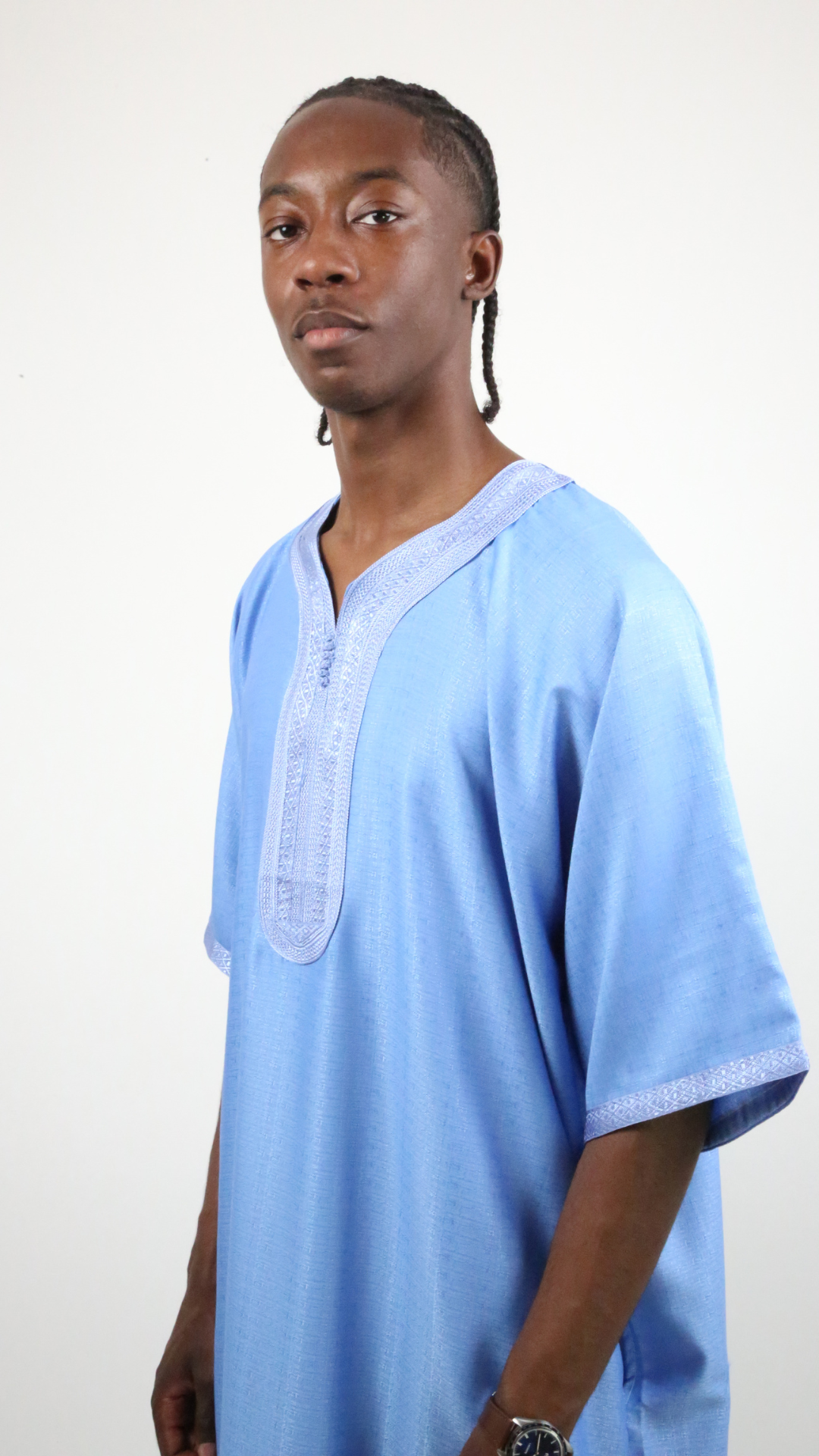 Qamis SALAH brodé - manches 3/4