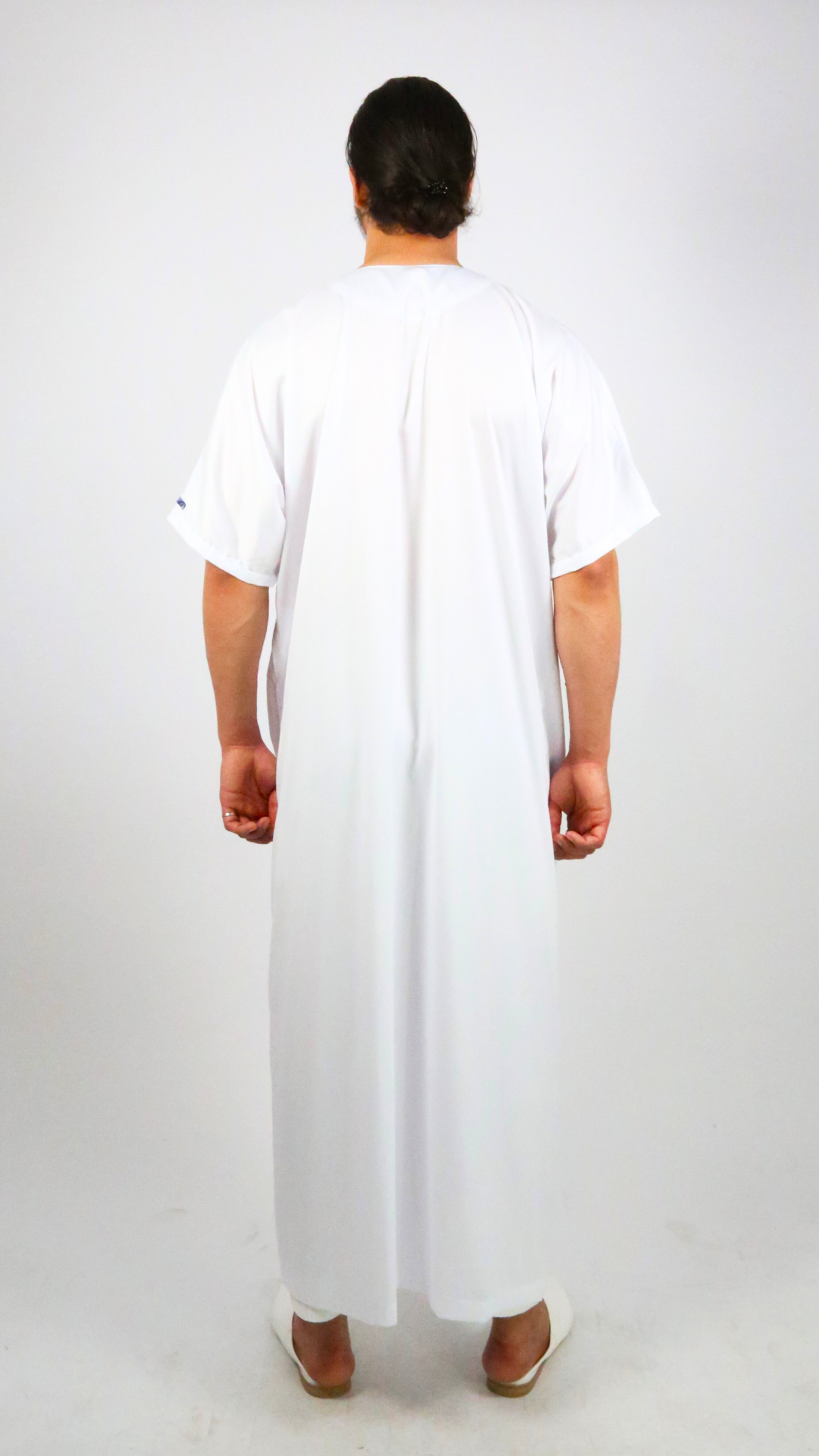 Qamis Ikaf satiné - manches courtes