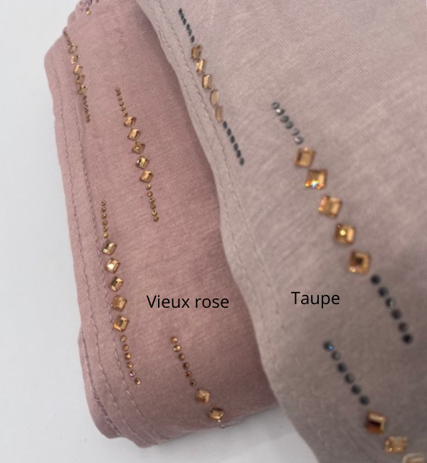 Hijab jersey à strass