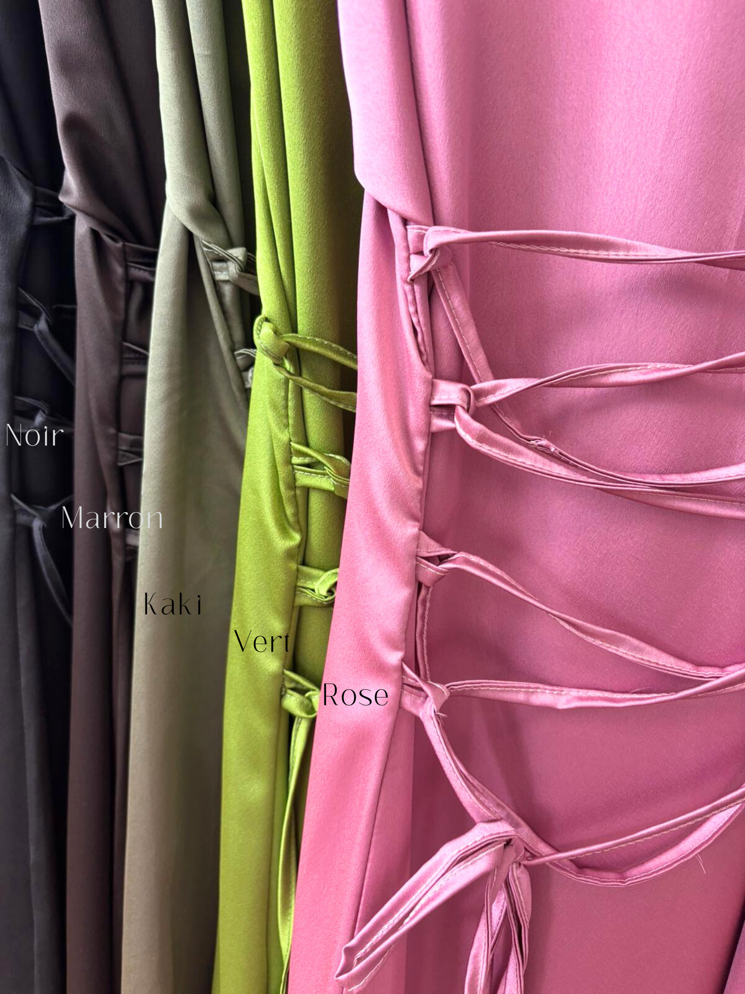 Robe longue à nouer au dos