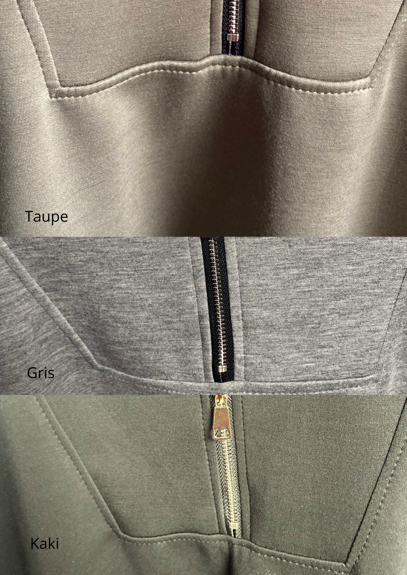 Ensemble haut col zip et pantalon coupe droite style jogging