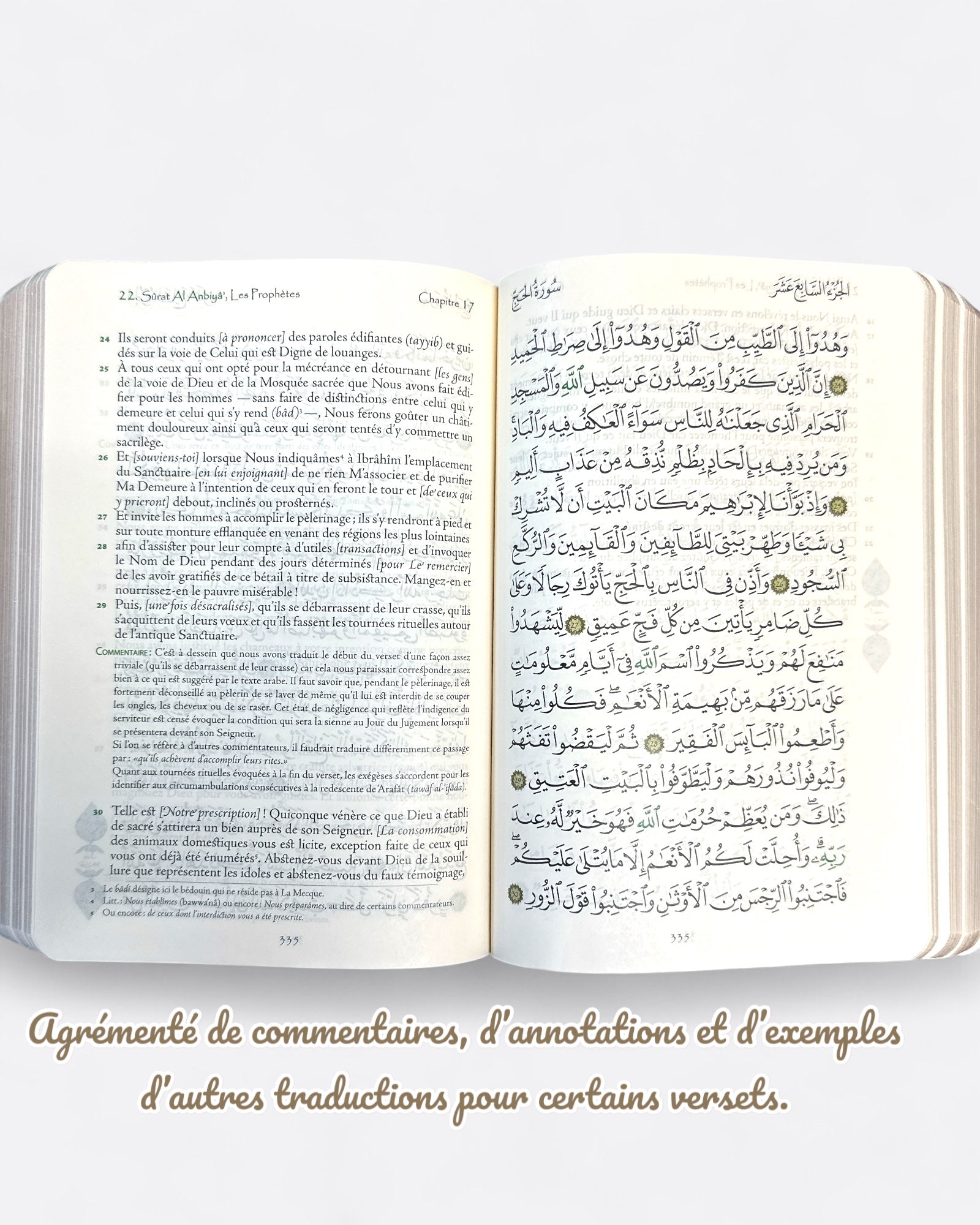 Le Coran Arabe - Français : Annoté, Traduit et Commenté | design Brillant Argenté - Edition Sana