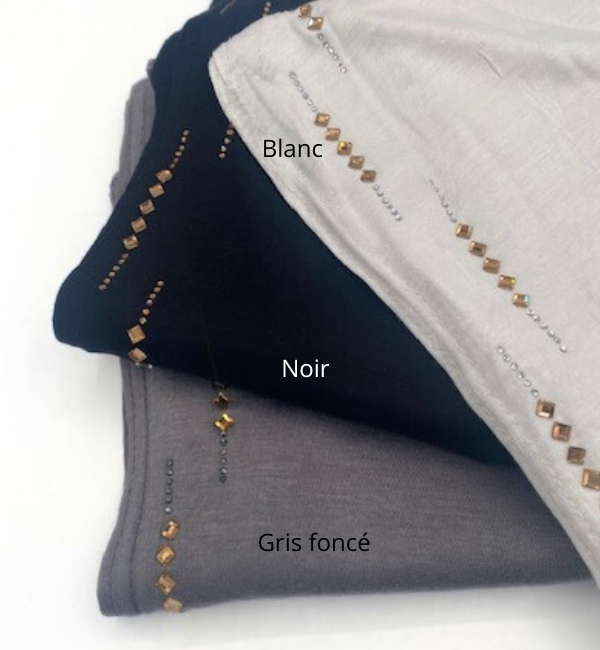 Hijab jersey à strass