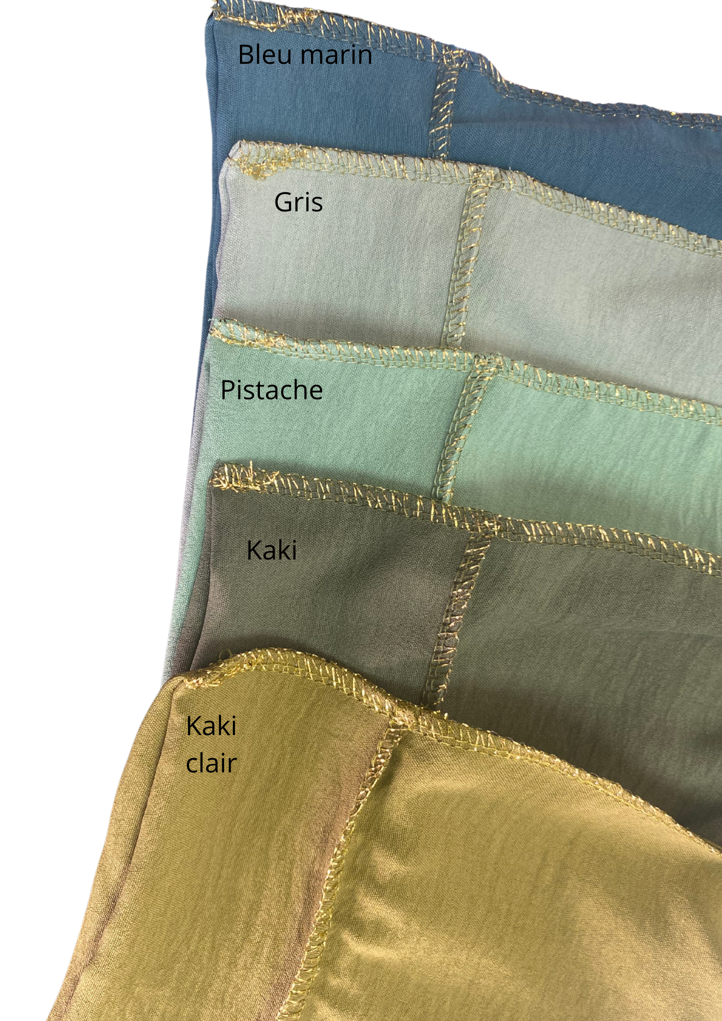 Abaya voile intégré avec détails en "or"