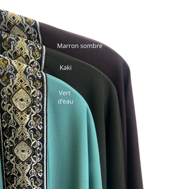 Kimono long luxueux avec ornement