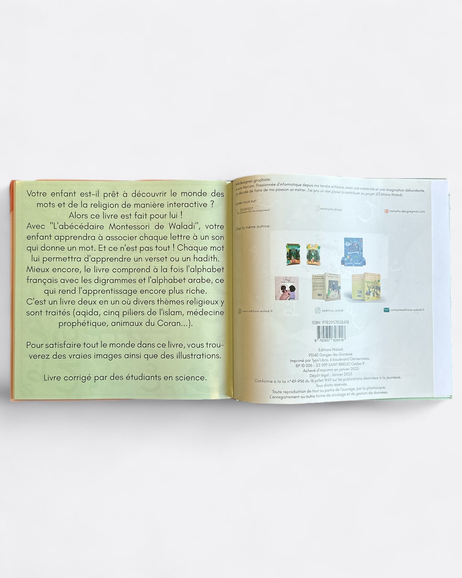 L'abécédaire Montessori de Waladi | Alphabet Arabe et Français - Editions Waladi