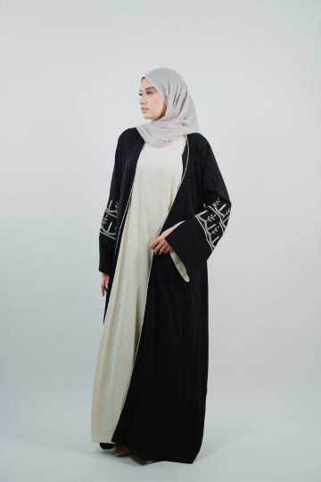 Ensemble robe Kimono long aux manches brodés