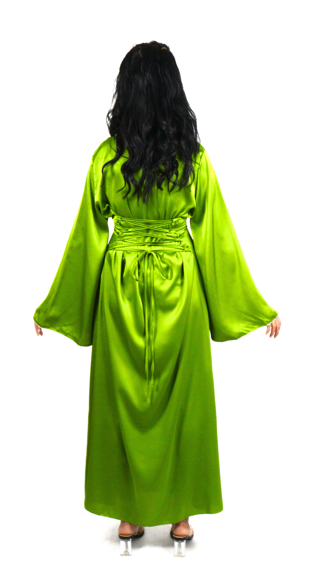 Robe longue à nouer au dos