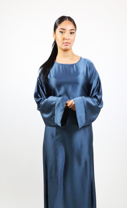 Robe longue satinée Afshira