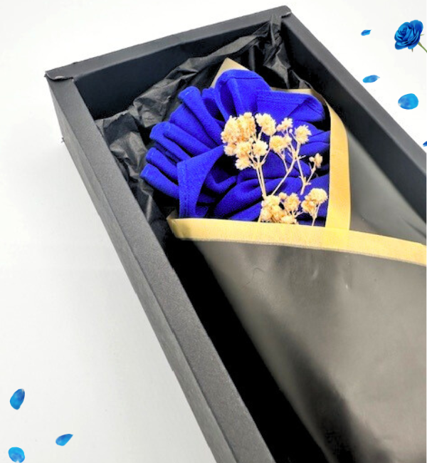 Magnolia- Coffret noir bouquet 1 voile – produit proposé sur Souk Dubaï