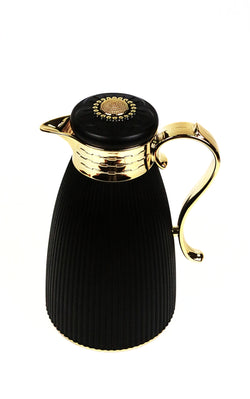 Black ribbed insulated pitcher