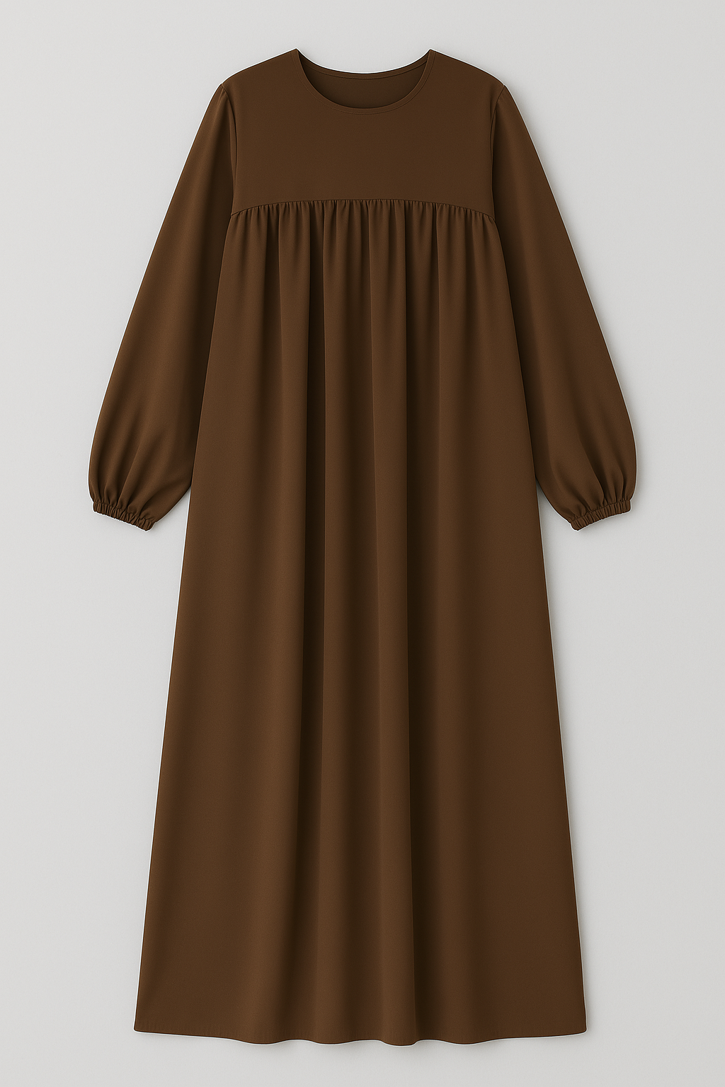 Robe longue et ample avec manches bouffantes