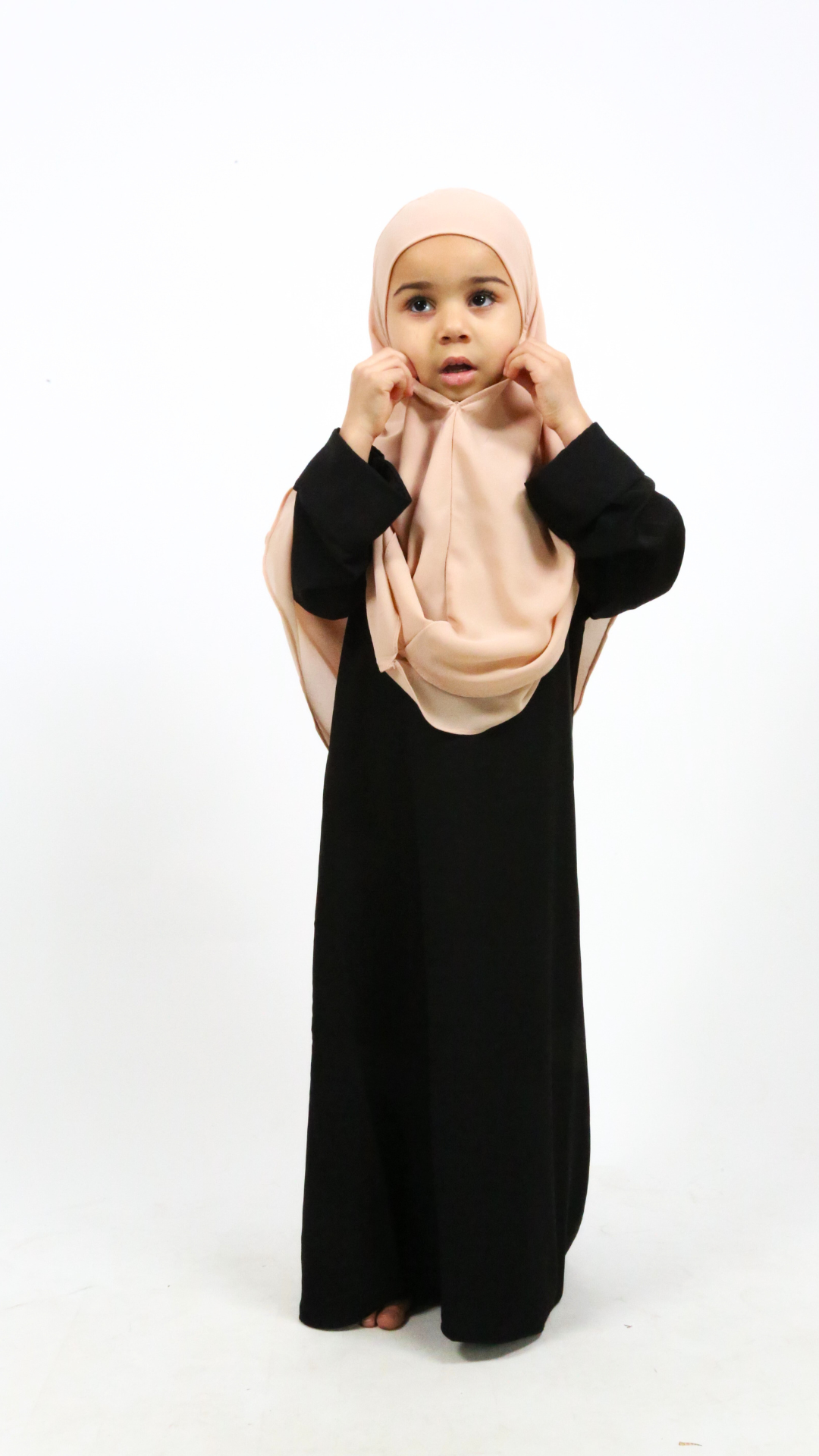 Children's butterfly sleeve abaya