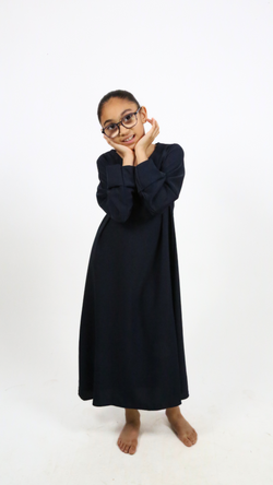 Children's butterfly sleeve abaya