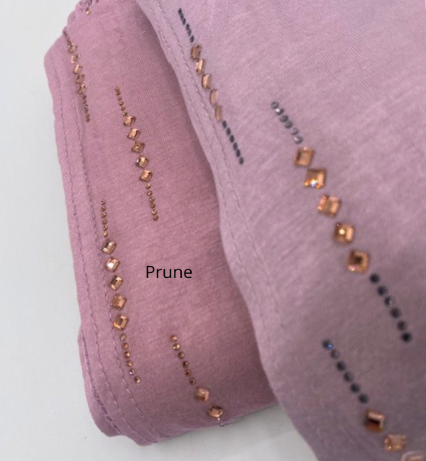 Hijab jersey à strass