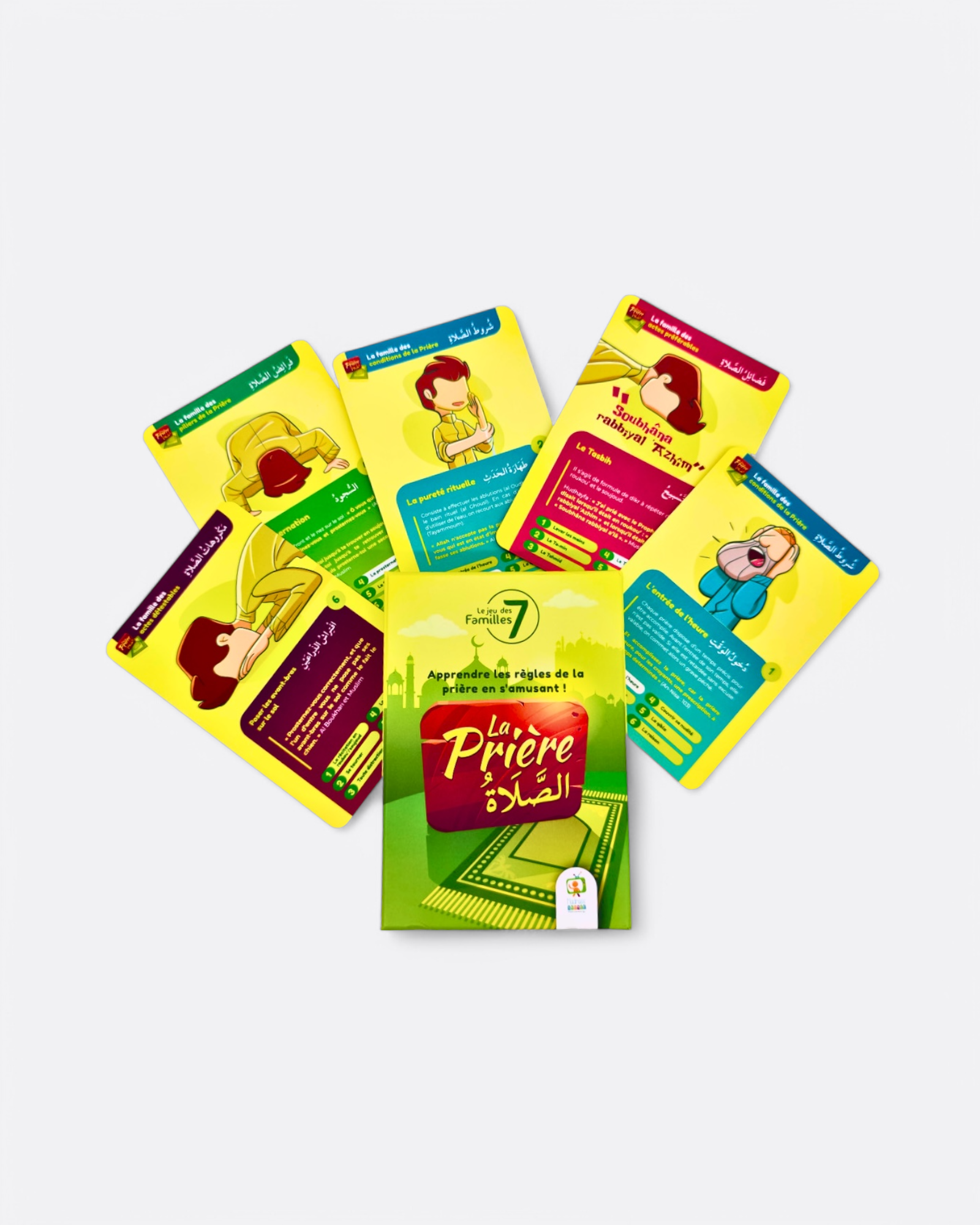 LE JEUX DES 7 FAMILLES : La prière | 50 cartes -  5 ans et Plus – objet de foi et de tradition musulmane