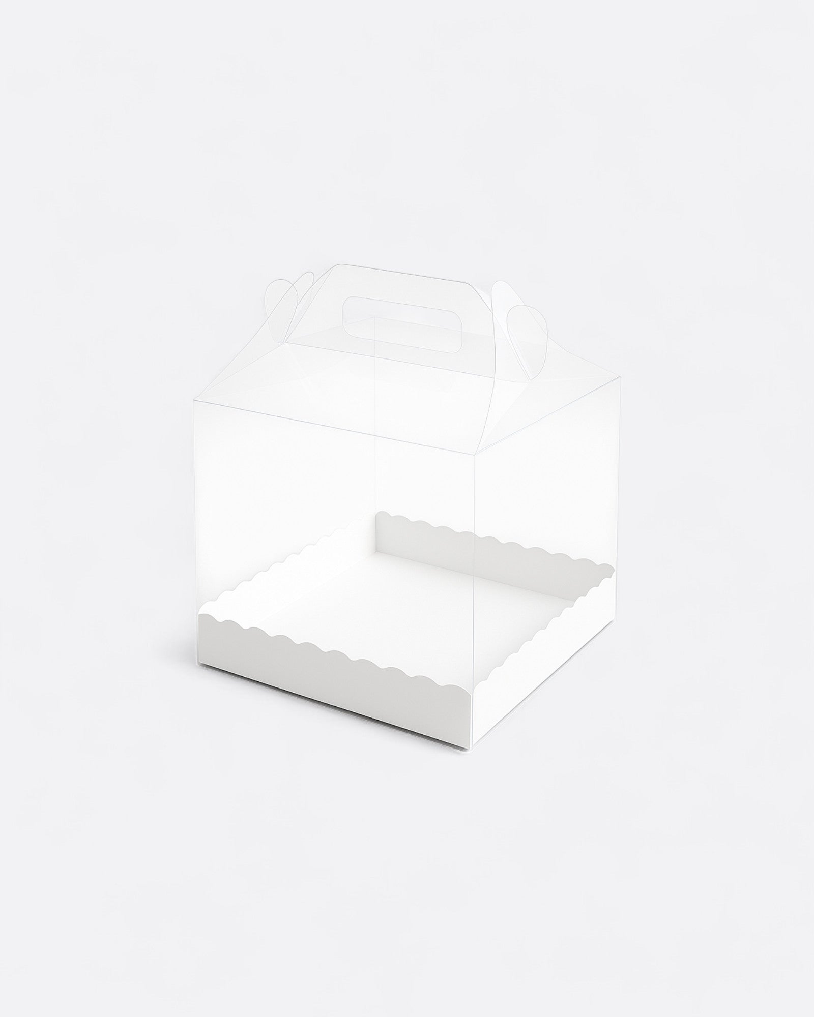 Boîte à gâteaux transparente avec poignée