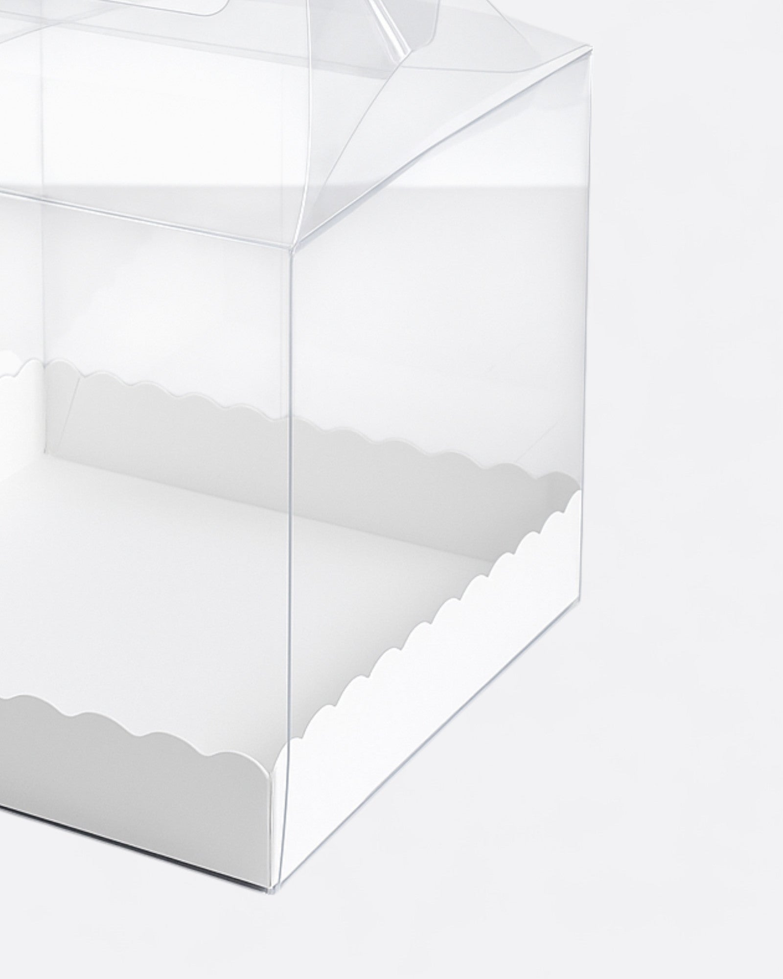 Boîte à gâteaux transparente avec poignée