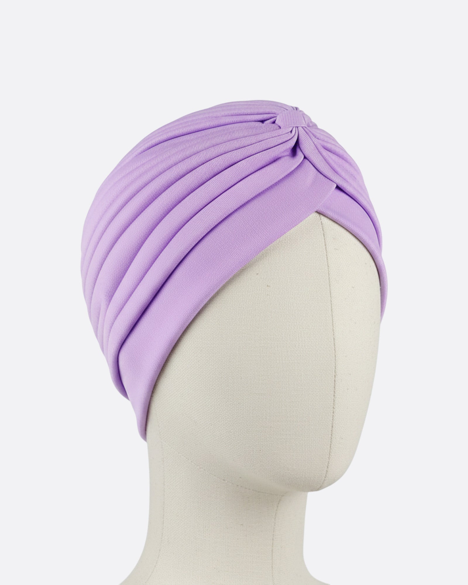 Bonnet turban plissé à noeud