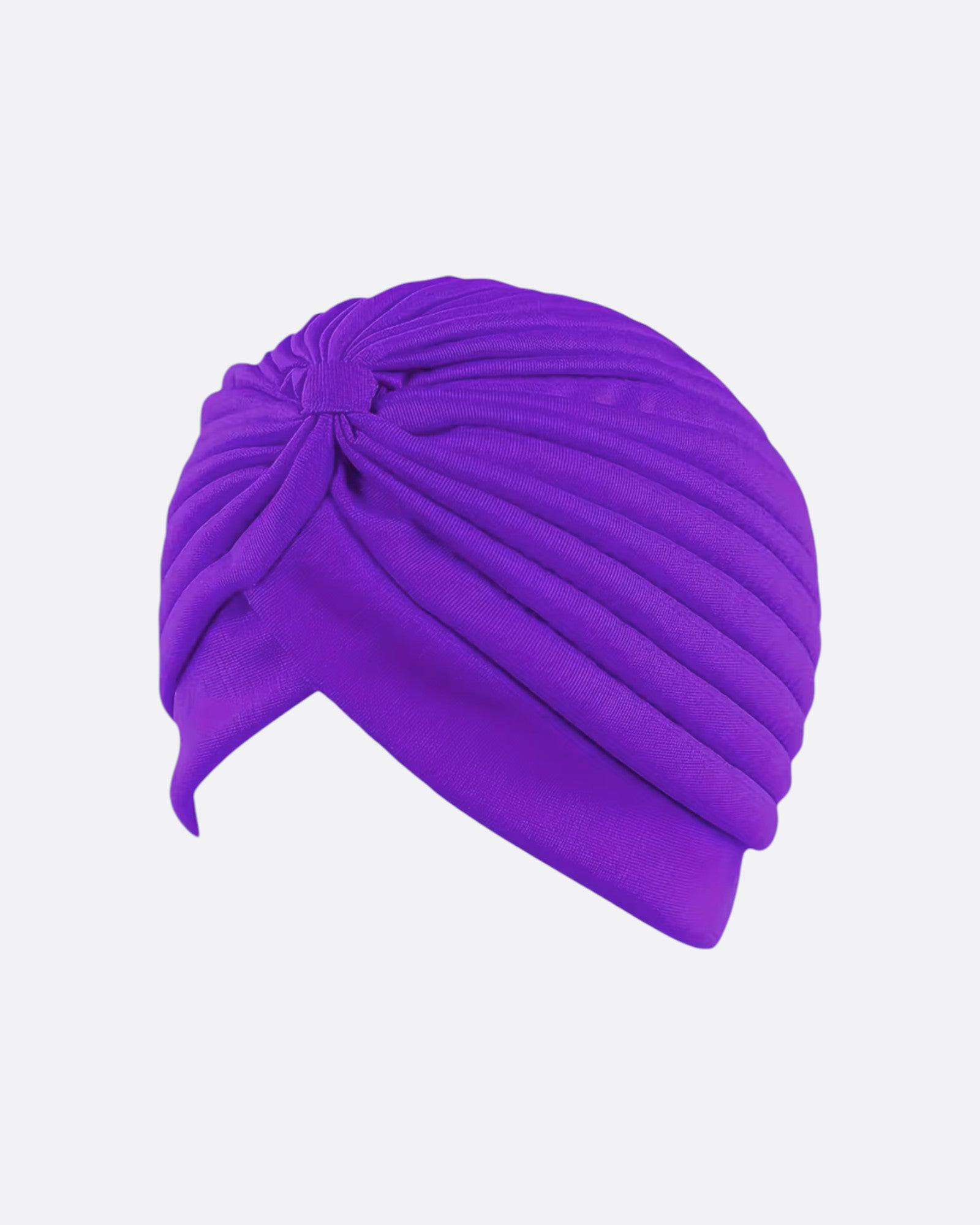 Bonnet turban plissé à noeud