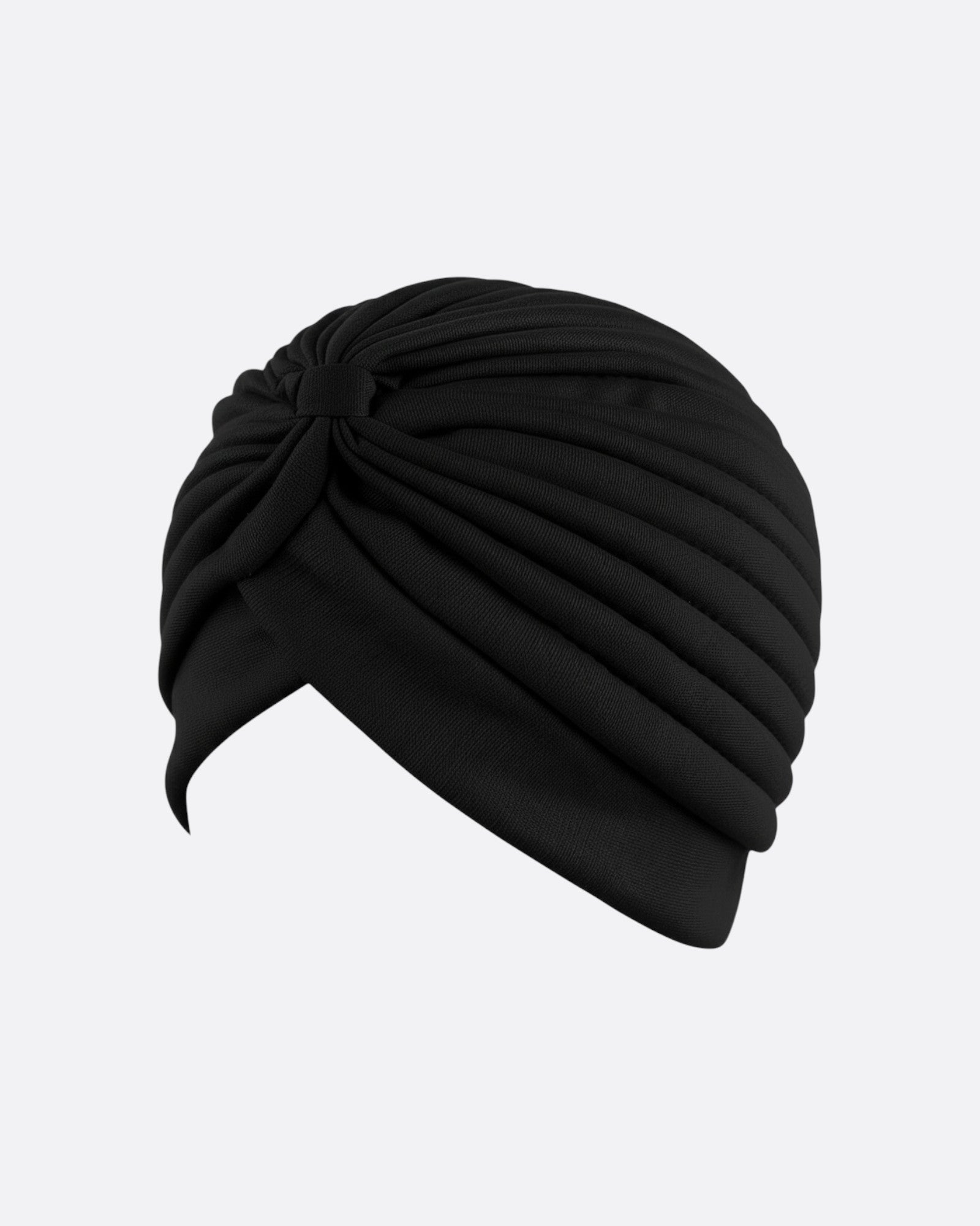 Bonnet turban plissé à noeud