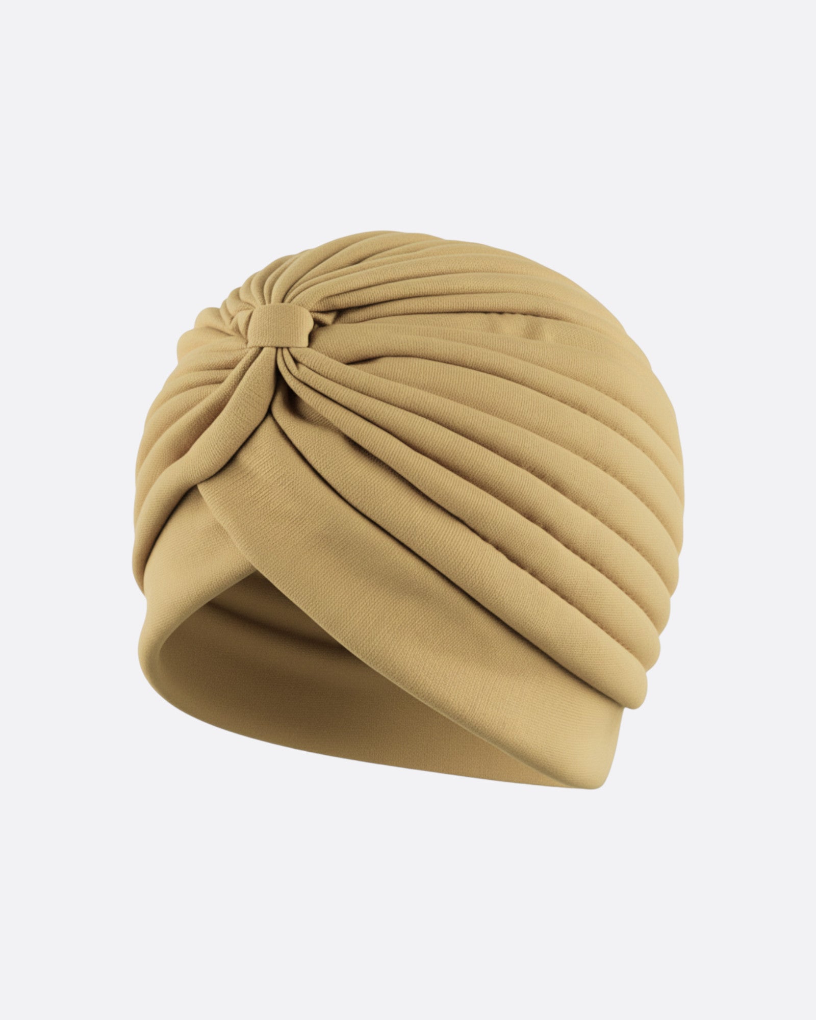 Bonnet turban plissé à noeud