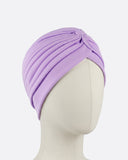 Bonnet turban plissé à noeud