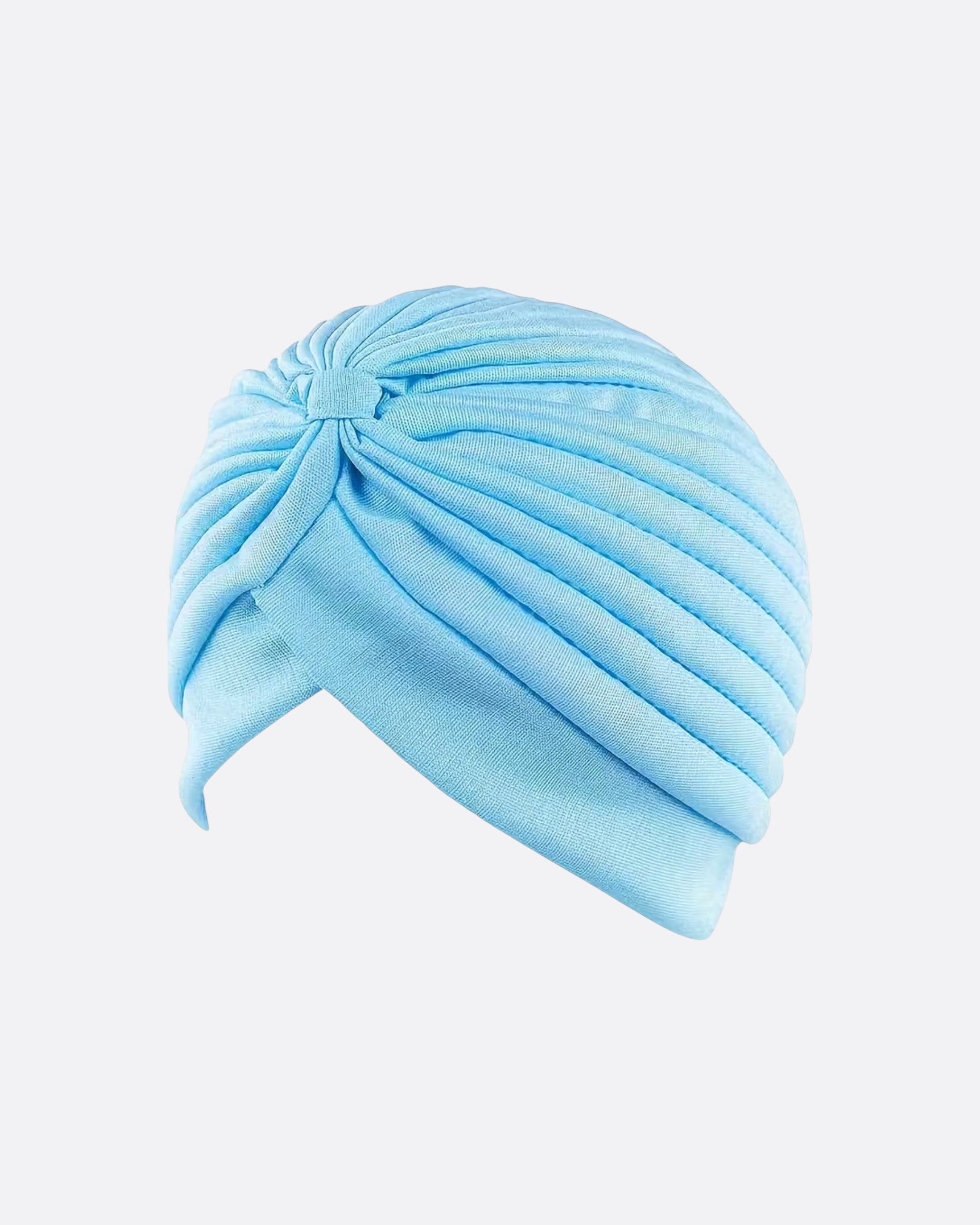 Bonnet turban plissé à noeud