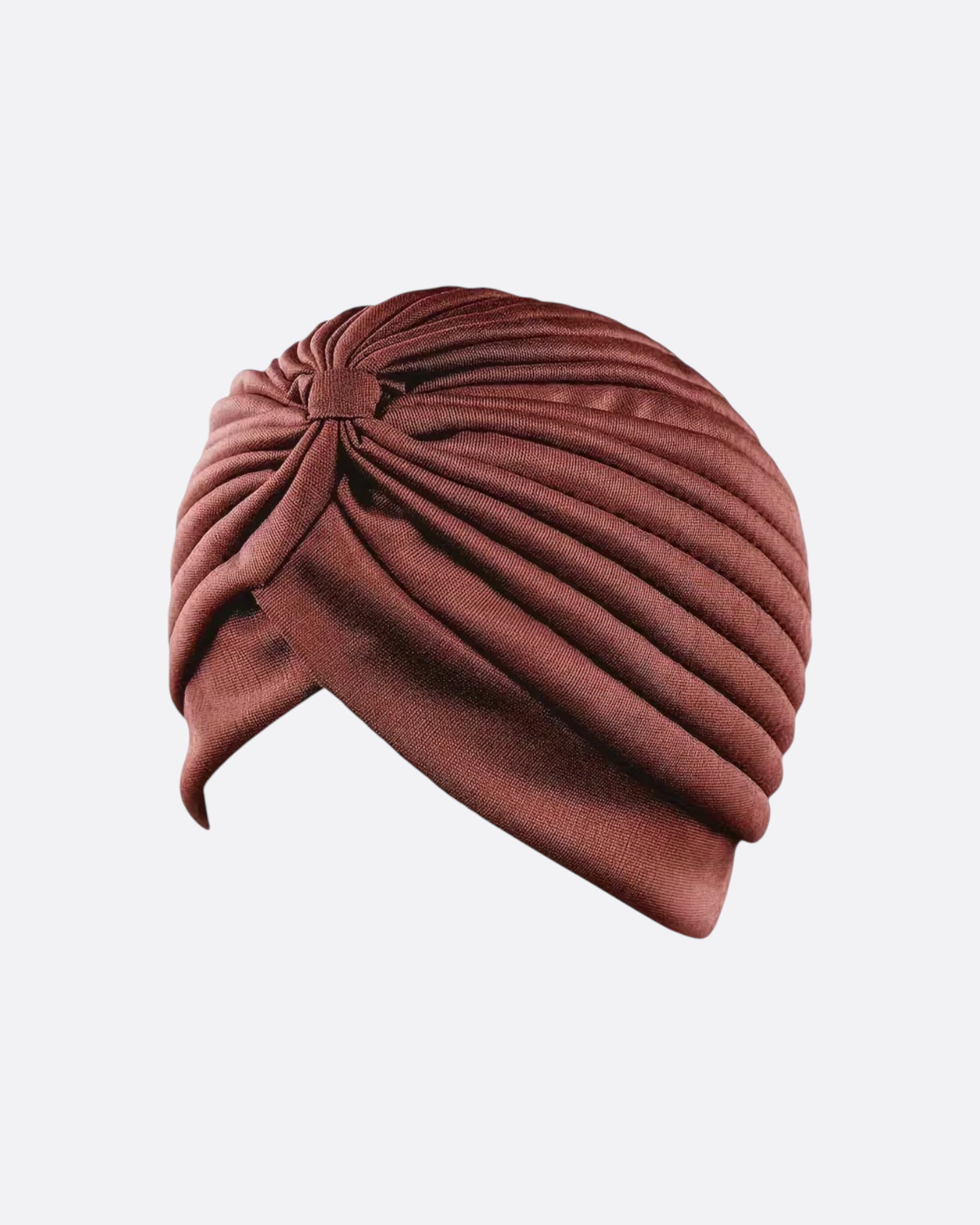 Bonnet turban plissé à noeud