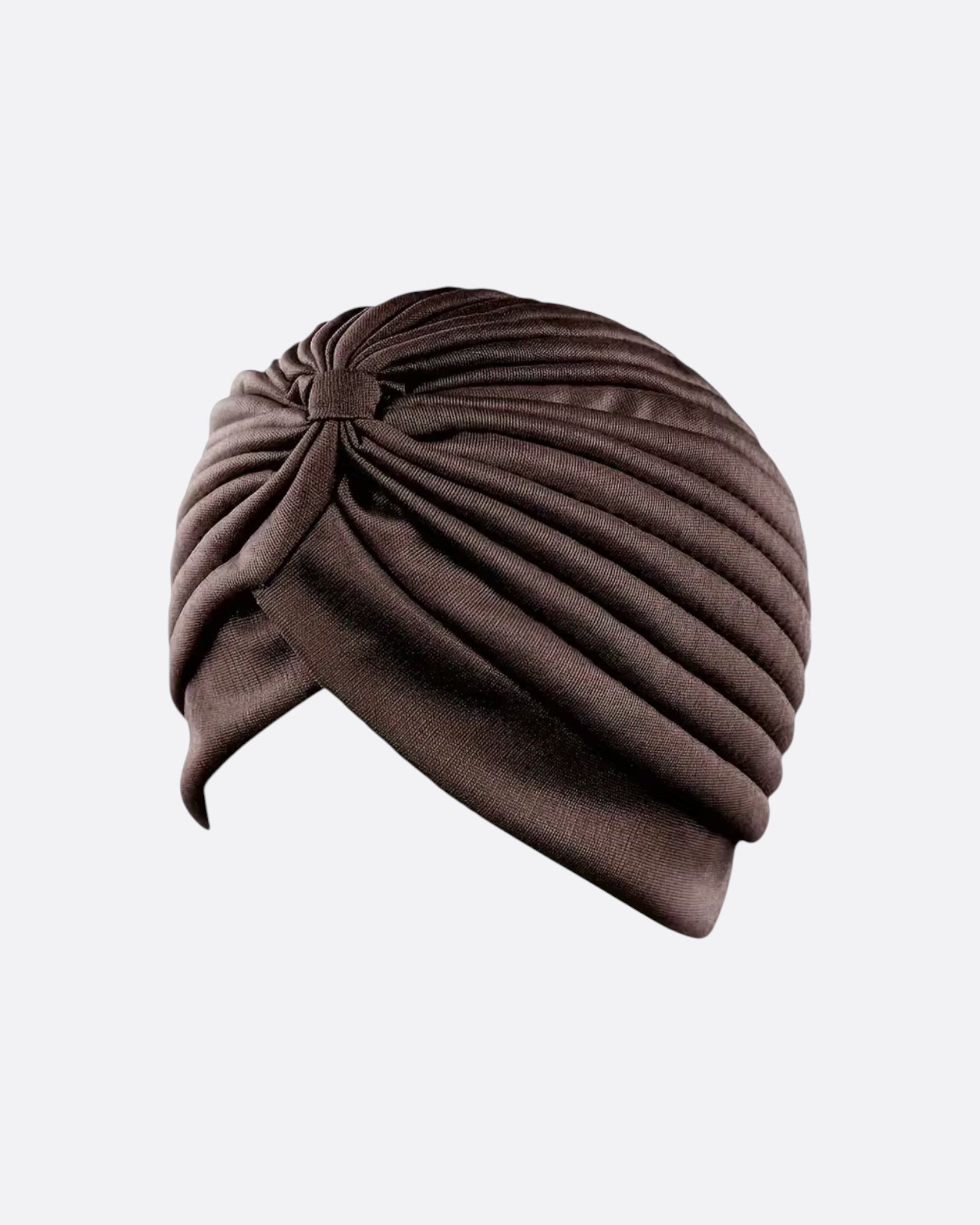 Bonnet turban plissé à noeud