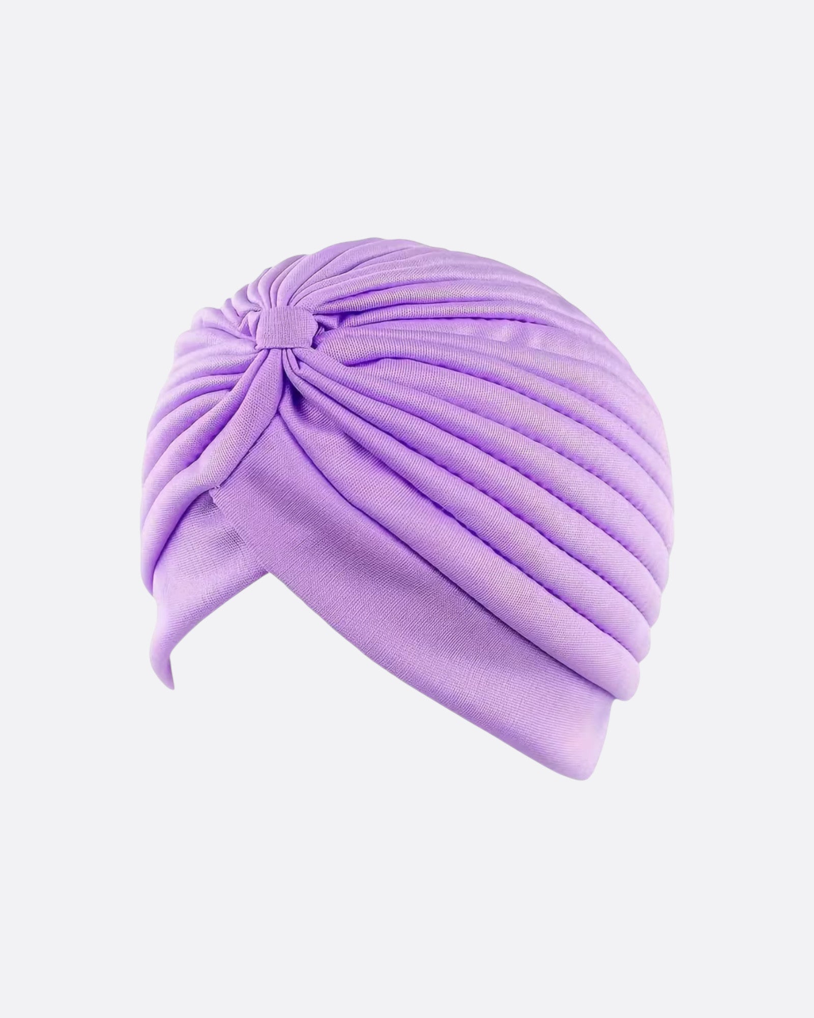 Bonnet turban plissé à noeud