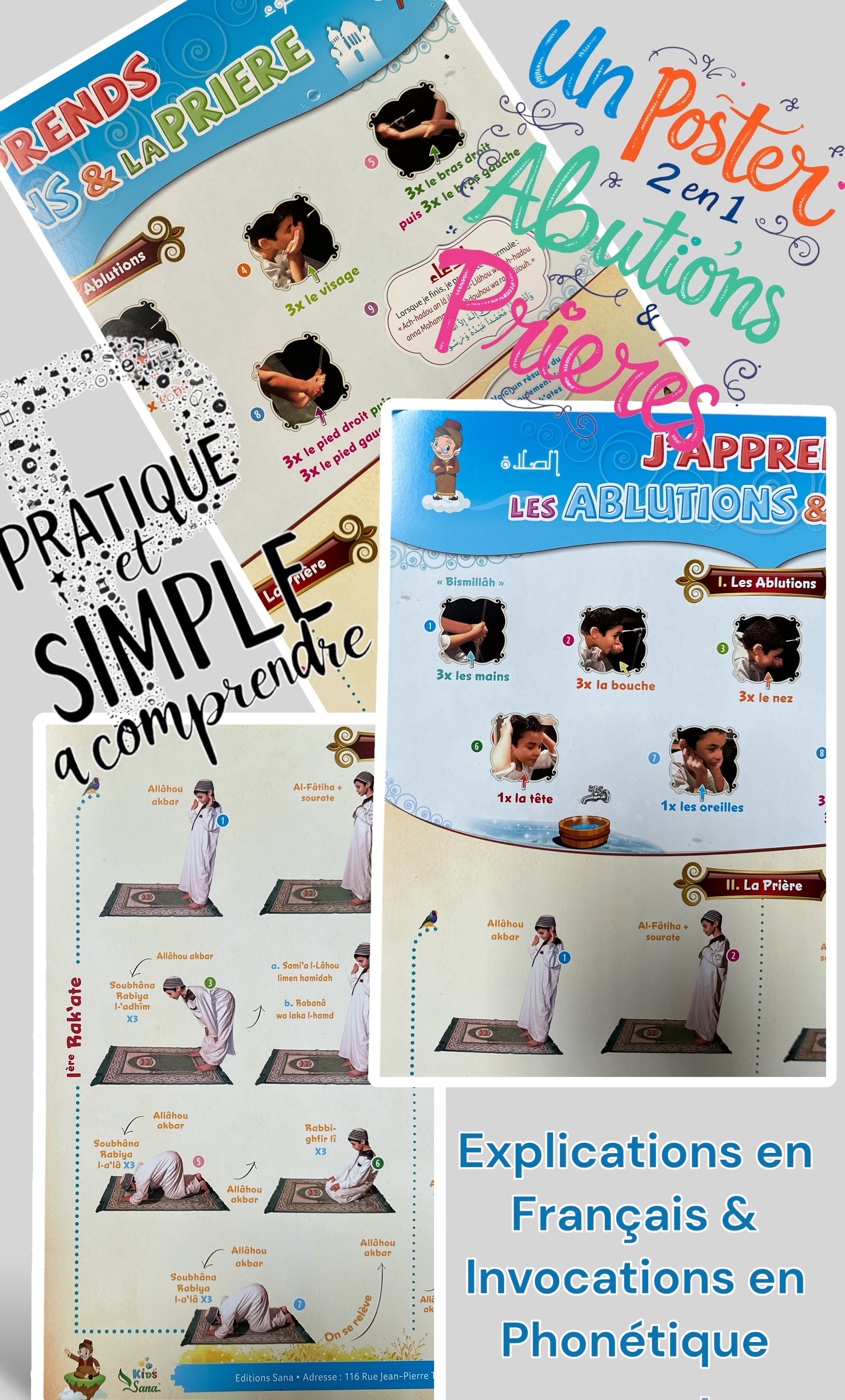 Poster : j’apprends les Ablutions et la Prière 