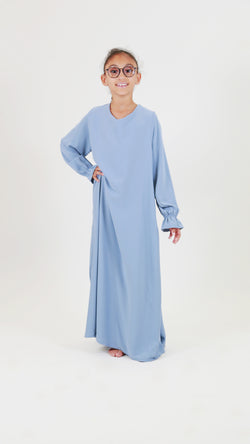 Abaya enfant manche papillon