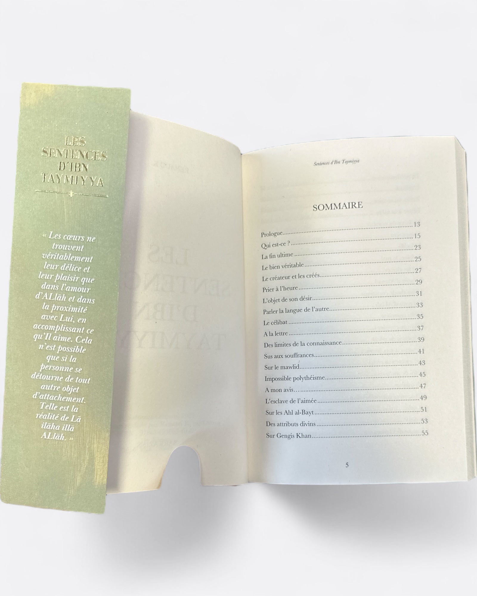 Sommaire - Les Sentences d'Ibn Taymiyya - Edition Sarrazins