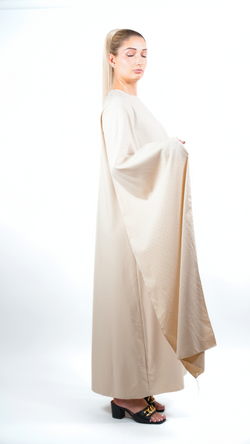 Abaya with rhinestone shawl