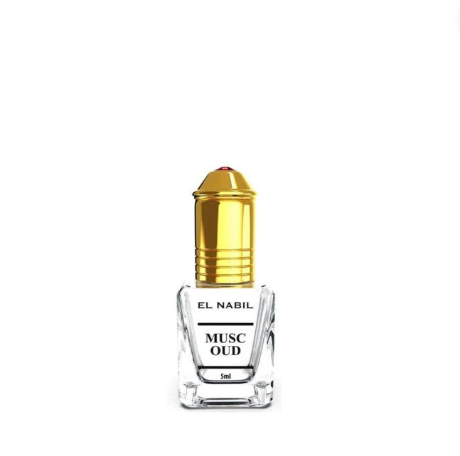 MUSC OUD - Sans Alcool – EL NABIL - 5 ml – fragrance élégante, parfaite pour les amateurs de musc