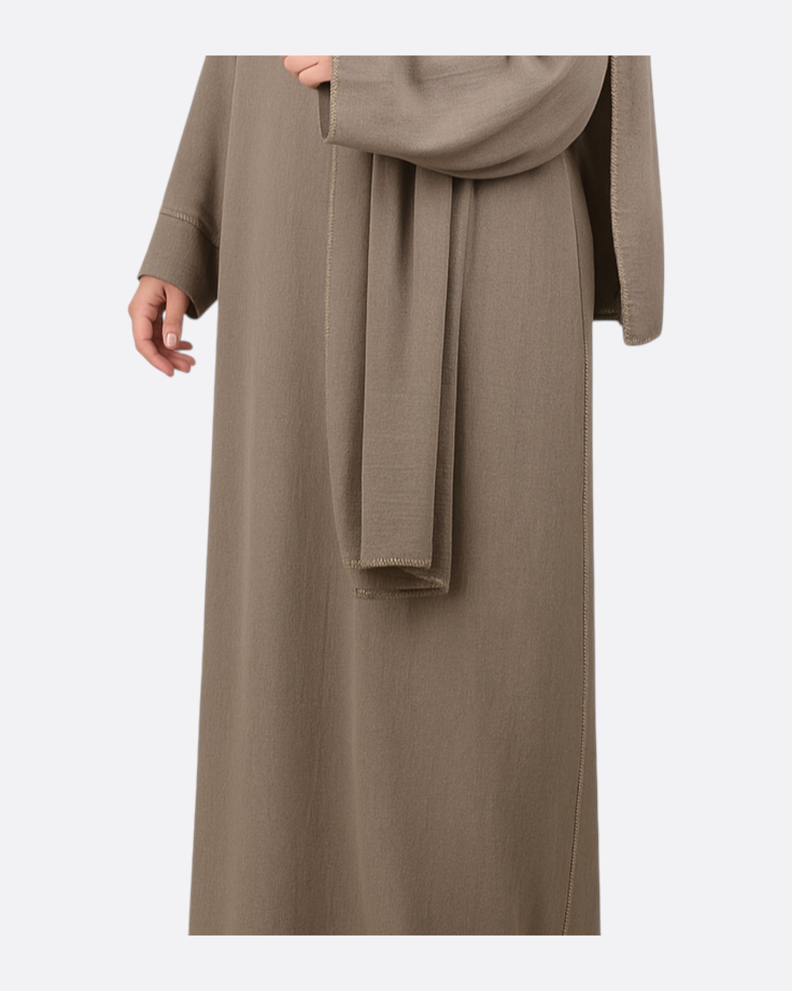 Abaya voile intégré avec détails en "or" | Enfant