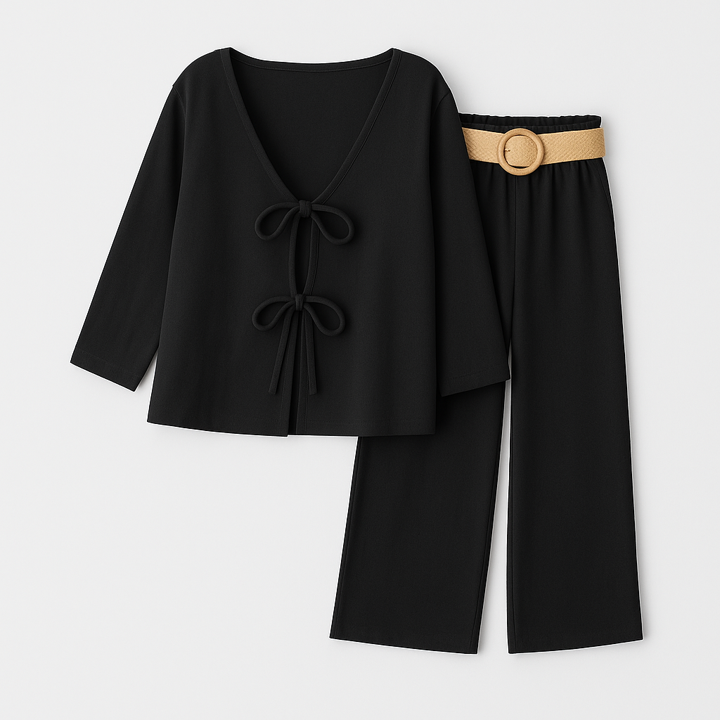 Ensemble pantalon & gilet à nouer