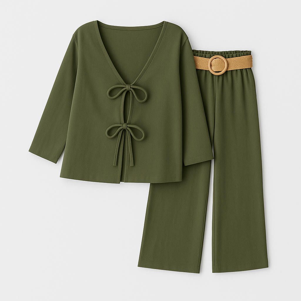 Ensemble pantalon & gilet à nouer