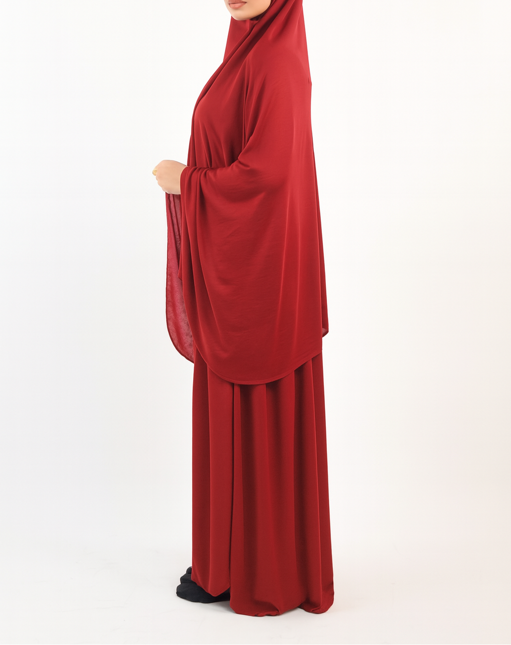 Ensemble khimar et jupe en jersey léger