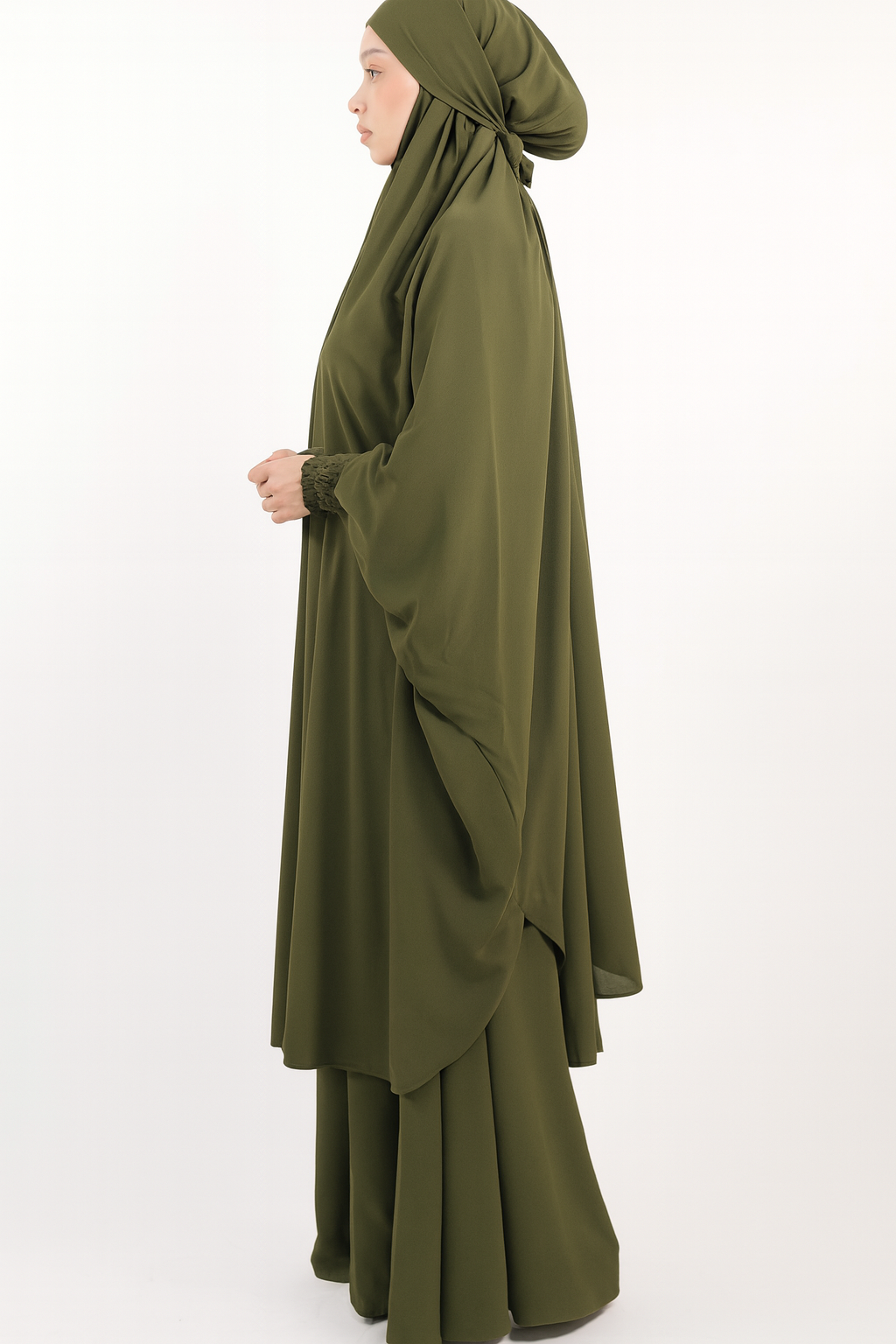 Jilbab jupe 2 pièces avec manches élastiques