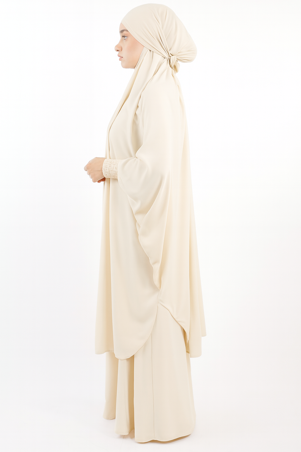 Jilbab jupe 2 pièces avec manches élastiques